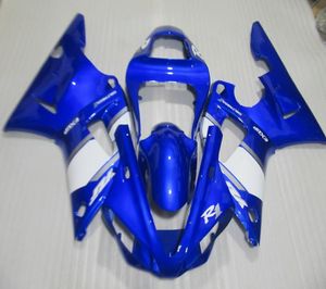 7 Kit de carenagem de presentes para Yamaha YZF R1 Conjunto de Faitas Brancas Azul YZFR1 OT256567926