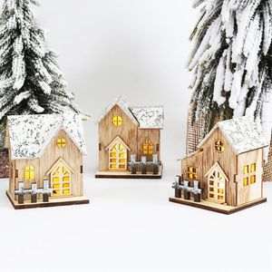 Parti Dekorasyonu Y5GA Festival Led Light Wood House Ev için Noel Ağacı Dekorasyonları Güzel Aydınlatılmış Ahşap Diy Mevcut Çocuklar