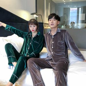 Men's Sleepwear Pajamas For Men Winter Velvet Warm Luxury Couple Pyjamas Home Clothes Suit Pijama Women Men Christmas Large size Pajama Sets T221103