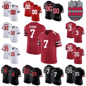 NCAA Football 100th College Ohio State Buckeyes 5 Dallan Hayden Jersey 8 Cade Stover 12 Lathan Ransom 14 Ronnie Hickman 20 Pete Werner 11 Jaxon Smith-Njigba Men Youth