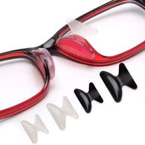 Lens giysileri 10 çift gözlüklü güneş gözlüğü yapıştırıcı silikon silikon sopa burun pedleri whosale damlası 221119