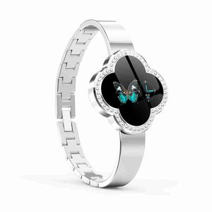 Charm Bilezikler Creatway Clover Moda Kadın Akıllı Saat bilekliği fitns Band, Kalp Hızı Monitör