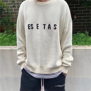 Men's Sweaters Sweatshirts Hoodie Ess Men Essential Knitted Sweater Zipper Letter Long Sleeve Sweatshirt Loose ma'am Hoode