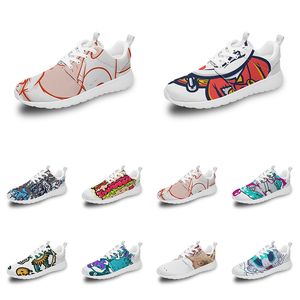 men women custom sports shoes anime cartoon animal design diy word black white blue red colorful outdoor mens trainer 076