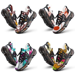 Мужчины женщины DIY Custom Designer Shoes с низким верхом Canvas Skateboard Triple Black Customization UV Print