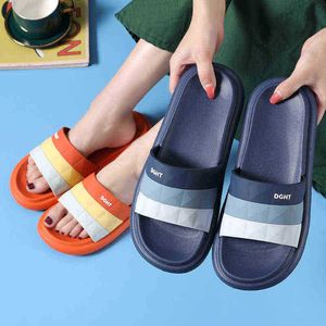 Par de chinelos de fundo macio de moda de verão para casa interna Anti Slip Flat Business Super Lover