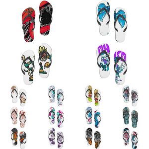 Custom shoes slippers flip flop DIY pattern Support to customization design multicolor white black beige fashion comfortable sandals