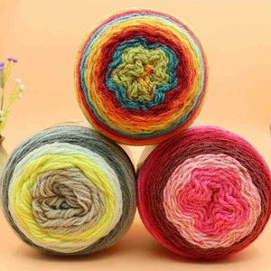 Yarn en laine en gros gball bricolage de peigne ply section colorée douce colorant wo