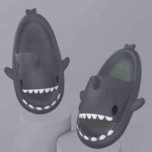 35Cm Thick Bottom Shark Couples Slippers Women Home Slippers Men Indoor Outdoor Funny Cute Cartoon Household Slippers J220716