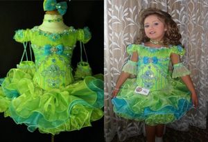2019 Sweet Flower Girl Vestidos Bow Appliques Beads Organza Pleat Mini Girls Pageant Dresses First Communion Dresses for Girls9830653