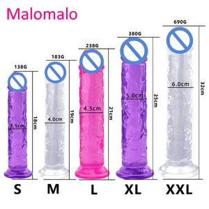 Beauty Items 5 Size Realistic Big Jelly Dildo Adults Erotic sexy Toy for Women Cheap Soft Clitoris Vaginal Masturbators Penis Suction Cup Dick