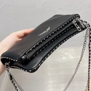 Popüler Kadın Çanta Çanta Kanatları Elmas Demirleme Zadig ve Voltaire Perçinler Koyun Derisi Deri E birleştirici Crossbody Çanta İki Zincir Bayan Debriyaj Hasp Çantaları