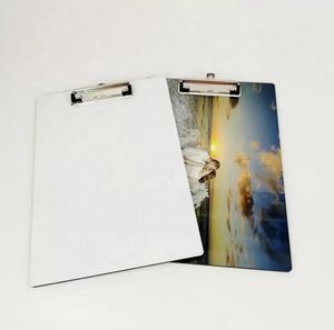 Sublimation A4 Clipboard Recycled Document Storage Holders White Blank Profile Clip Letter File Paper Sheet Office Supplies FY2472 ss1119
