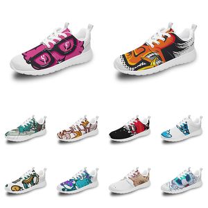 Cartoon Women Anime Sports Men Scarpe per animali Design personalizzato parola fai da te blu bianco blu rosso colorato allenatore da uomo all'aperto wo s da d be be s s