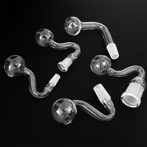 Tubi QBsomk 10mm 14mm 18mm maschio femmina trasparente spesso vetro pyrex bruciatore a nafta tubi dell'acqua per rig bong grandi ciotole fumatori