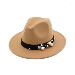 Berets 2022 Round Top Raffia Wide Brim Straw Hats Bomber Hat For Women With Leisure Lady Flat Gorras Sombrero HF73