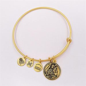 Charms Jóias Fazendo Amizade Alex Ani Style Saint Gold Bracelets de prata esterlina para mulheres Bulbões de meninas Chain e BEA226A242N