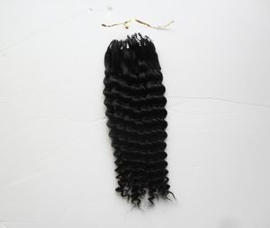 Micro Micro Micro Nenhum Remy Nano Ring Links Human Curly Hair Extensions quot26quot Gs G2219763