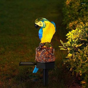Solar Garden Lamp Outdoor LED Parrot Lawn Decoration Landscape Night Waterproof Animal Modelling