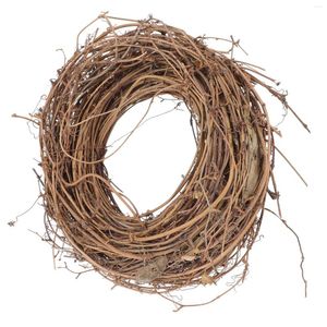 Decorative Flowers Wreath Rattan Ring Garland Hanging Grapevine Vine Christmas Door Frame Twig Front Wall Floral Hoop Diy