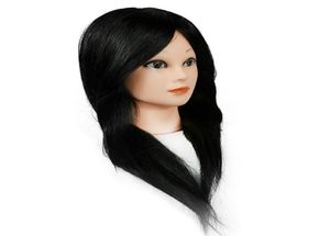 Mannequin Head med 100 Human Hair 14quot18quot Längd för frisör som övar Manikin Doll