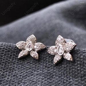 Orecchini a bottone UMGODLY Fashion S925 Sterling Silver Statement Noel Series Flowers Women Party Dinner Jewelry Gift