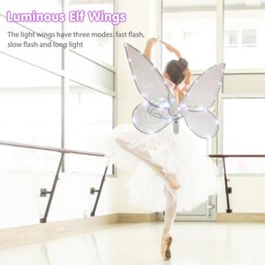 Hair Accessories Angel Wings Glowing Props Exquisite Butterfly Fairy Ornaments Adult Kid Pixie Wing Halloween Costumes