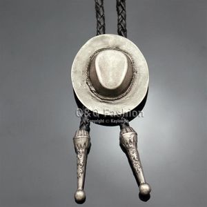 Kovboy şapkası stetson siyah deri rodeo Western Bolo Bola kravat kravat hattı dansı takı 2021 Yeni Kolye200a