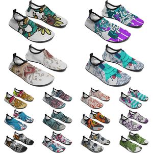 Buty niestandardowe buty wodne Dostosowane trampki mężczyźni kobiety Niebieski zielony szary klasyczny Custom Custom Low Platform Sneaker Color62