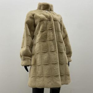 Jaquetas de inverno para mulheres femininas FAUX 2023 para mulheres elegantes moda de luxo de luxo que quente e solto imitação de imitação fora de roupa