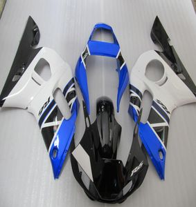 Toppsäljande mairing -kit för Yamaha YZF R6 98 99 00 01 02 White Blue Black Fairings Set YZFR6 19982002 OT233390508