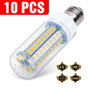 Inteligentne oświetlenie 10pcs E27 Lampa LED 220V E14 CUN CUND 3W 7W 9W 12W 15W GU10 ADA Bulb G9 Light B22 oświetlenie żyrandola 240V 221119