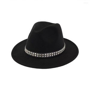 Berets Fashion Wool Women Outback Fedora Hat для зимней осени Elegantlady Floppy Wide Brim Jazz Caps Sombrero Hats HF103