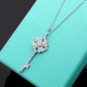 Dames sneeuw diamanten hanger kettingen designer sieraden Chinese knoop ketting compleet merk als bruiloft kerstcadeau