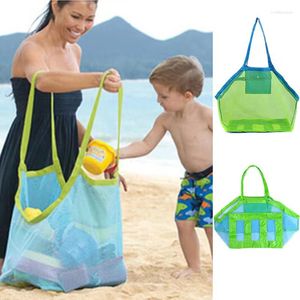 Borse portaoggetti 1pc Bambini Sand Away Borsa a rete protettiva Giocattoli per bambini Nuoto Grande spiaggia per asciugamani Trucco cosmetico per donne