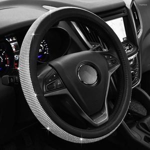 Steering Wheel Covers Car Cover Gearshift Handbrake Protector Decoration Collar Shinning Crystal Auto Accessories