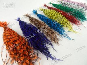 Queen Grizzly Real Feather Hair Extension Good come Gallo Extensions 100 piume 100 perle 1126284