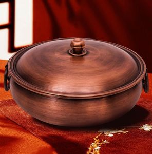 Thermisch fornuis Chinees mandarijn eend pot home verdikt koper verdeelde gasinductiekoker shabu potten fondue chinoise keuken coo
