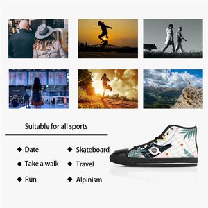 Men Stitch Shoes Custom Sneakers Canvas Women Fashion Black White Mid Cut Breathable Outdoor Walking Jogging Color70