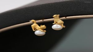 Ohrstecker, Perlenkatze, für Damen, zierliches Tier, elegant, süß, Kawaii-Schmuck, Teenager-Mädchen, Kinder6550897