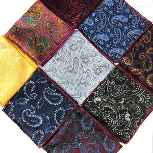 Bow Ties Męska kieszonkowa moda 25 cm chusteczka Paisley Floral Hanky ​​Men garniwat