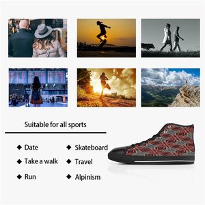 Men Stitch Shoes Custom Sneakers Canvas Women Fashion Black White Mid Cut Breathable Walking Jogging Color9