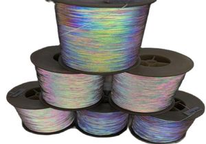 Traffic Signal Colorful Double Side Rainbow Reflective Silk Thread Warning Reflector Strip Sewing Notions For Webbing Shoes Clothi