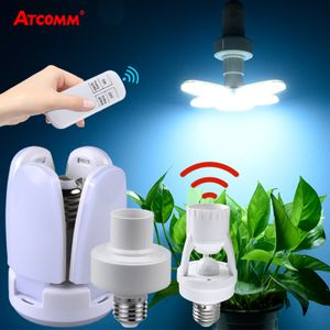 Smart Illumination LED Bulb Lamps Ampoule E27 110 220V Light 28W Remote Control Motion Sensor Lighting Lamp for Home Timing Function 221119