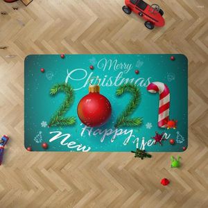 Christmas Decorations Christma Mat Santa Doormat Ornament Pendant Merry Decor For Home Bathroom Kitchen Beddroom Noel 40x60cm