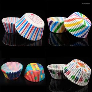 Parti Malzemeleri 100 PCS Cupcake Liner Küçük Kek Kutusu Dekorasyon Araçları Pişirme Bardağı Kağıt Bardakları Gıda Sınıfı Mutfak Aksesuarları Kalıp