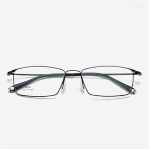 Óculos de sol enquadramentos clássicos de metal full rim espetáculo moldura masculina myopia myopia Óculos de luxo leve e elegante 6611