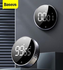 Baseus LED Digital Kitchen Timer voor het koken Douche Studie Stopwatch Wekker Magnetische elektronische kooktijd Timer 2