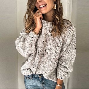 Women's Knits Tees 2020 Fashion Autumn Winter Beige Oversized Sweaters Women High Street Knitted Pullovers Female Plus Size Warm Thick Jumers T221012