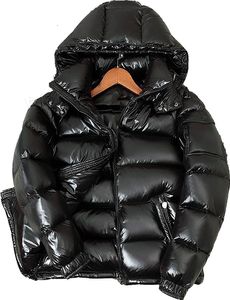 2023 Moda nuovo stile invernale da uomo Giù Parka giacca con cappuccio lucida Giacca corta ispessita Moda marca uomo caldo cappello staccabile